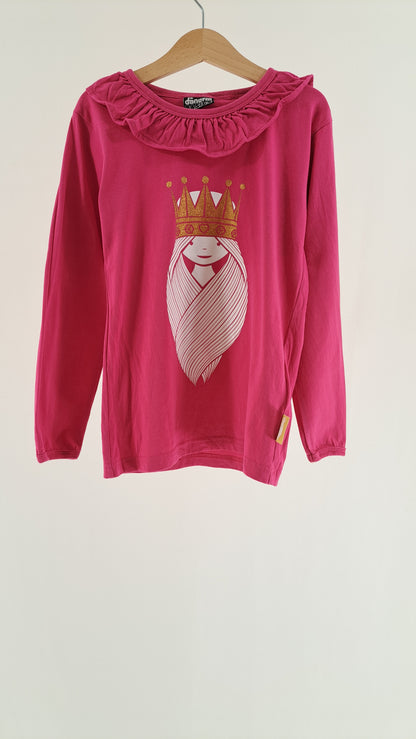 DANEFÆ • BLUSE • HINDBÆRRØD DRONNING • STR. 128