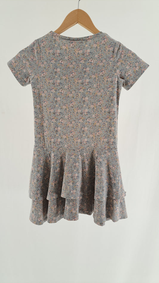 WHEAT • DRESS • GREY FLORAL • SIZE 128