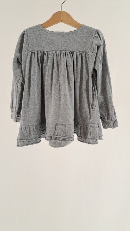MARMAR COPENHAGEN • BLUSE • GRÅ MELANGE • STR. 98