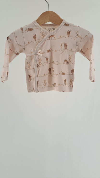 FIXONI • BLUSE • LYSERØD DYREPRINT • STR. 62