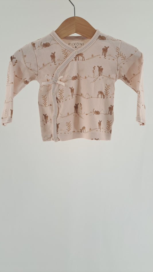 FIXONI • BLUSE • LYSERØD DYREPRINT • STR. 62