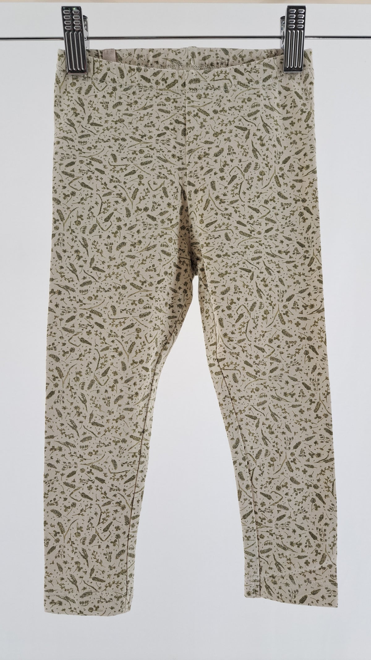 WHEAT • LEGGINGS • SAND BOTANICAL PRINT • SIZE 92