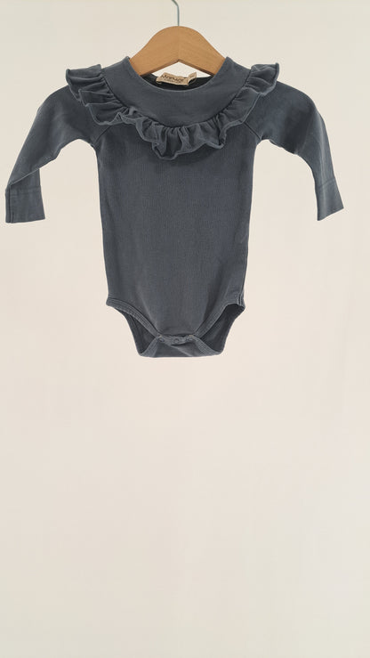 MARMAR COPENHAGEN • BODYSUIT • SLATE BLUE-GREY • SIZE 56