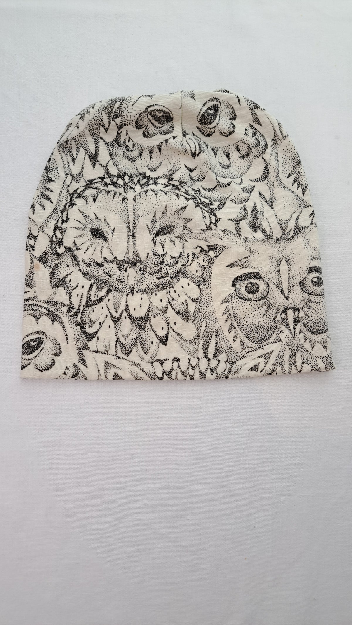 SOFT GALLERY • MÖSSA • KRÄMIGT VITT UGGLETRYCK • STL. 1 (3-9 MÅN.)