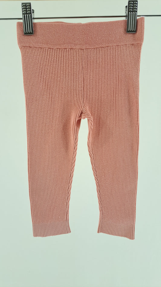 FUB • LEGGINGS • POWDER PINK GLITTER • SIZE 74