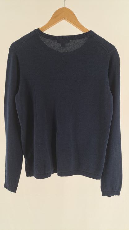TOMMY HILFIGER • CARDIGAN • MARINBLÅ • STR. L