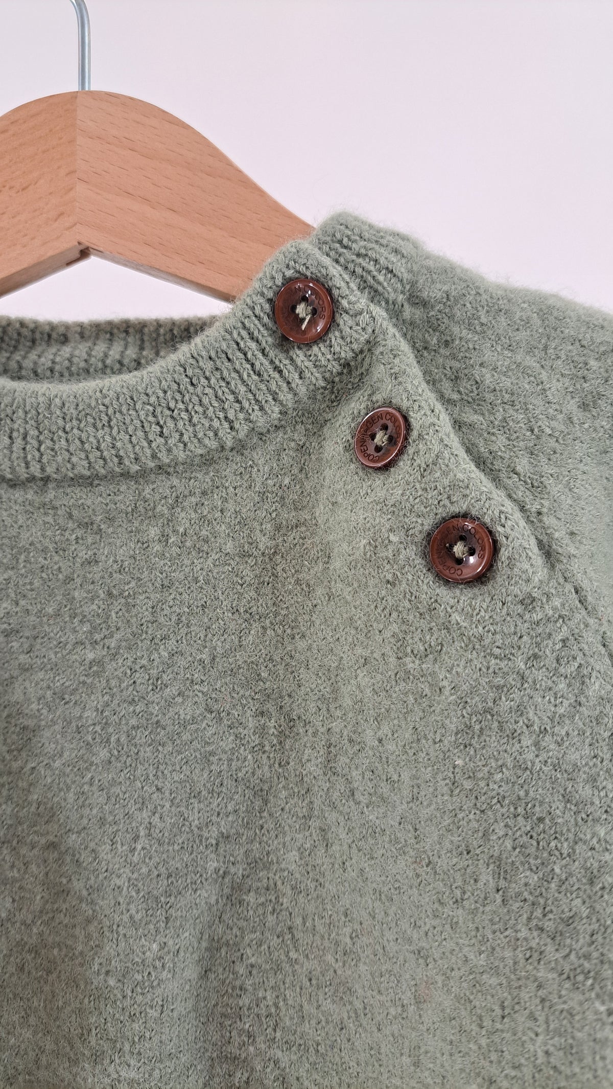 COPENHAGEN COLORS • SWEATER • STØVET SALVAGRØN • STR. 74/80