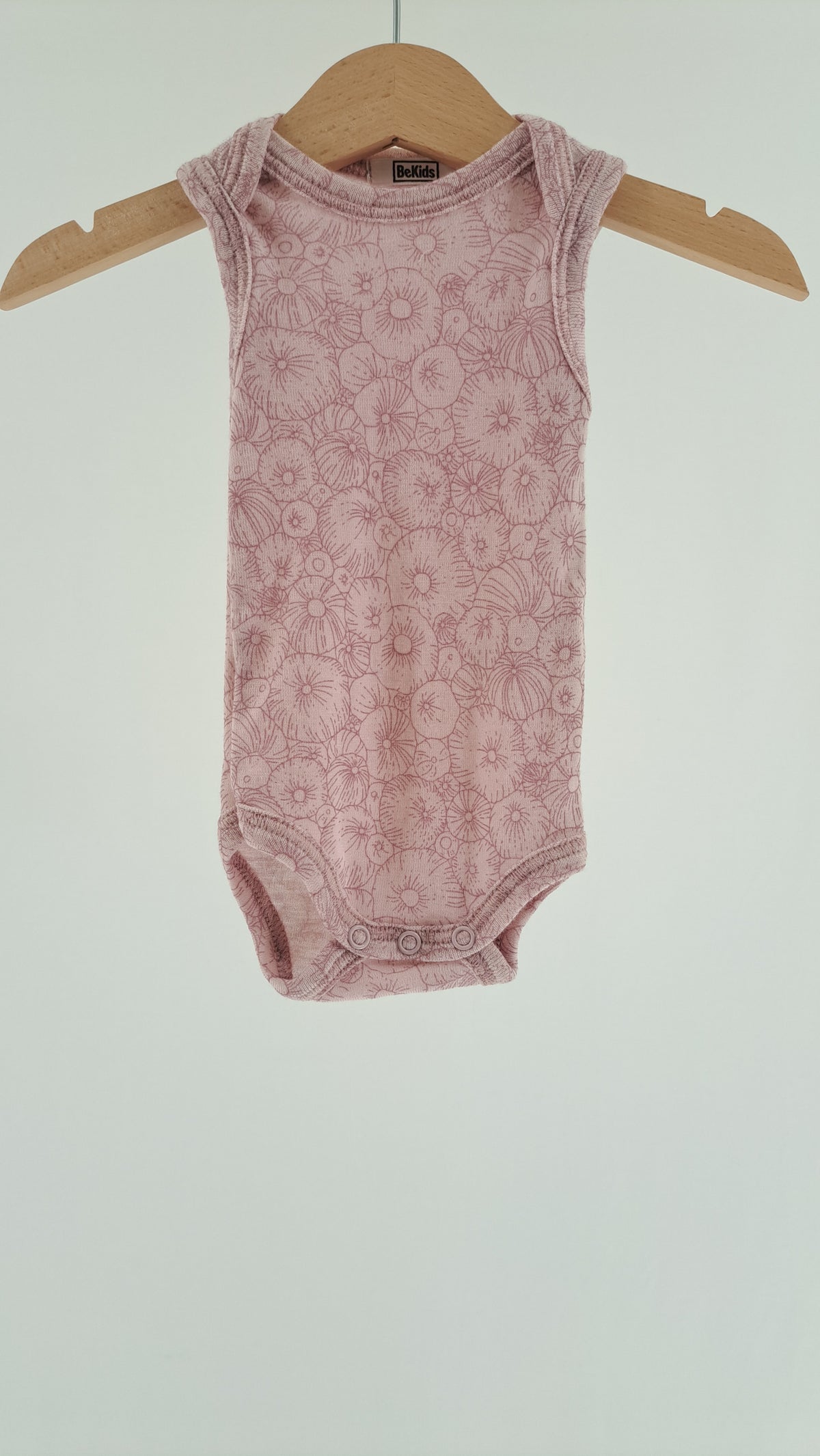 BEKIDS • BODY • GAMMALROSA BLOMMIGT TRYCK MERINOULL • STORLEK 50
