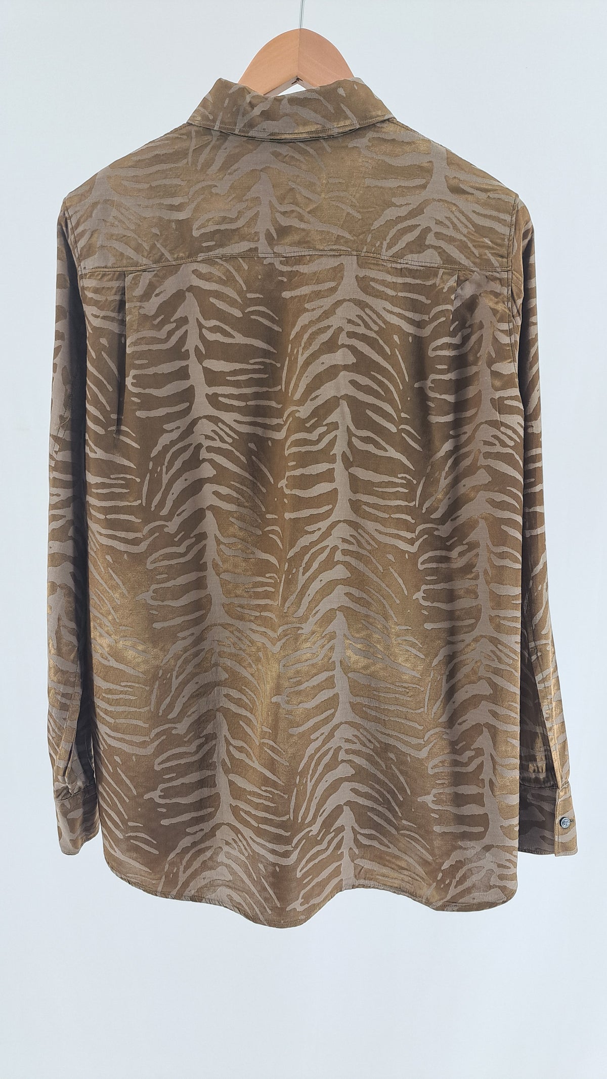 TIGER OF SWEDEN • SHIRT • KHAKI ZEBRA • SIZE L