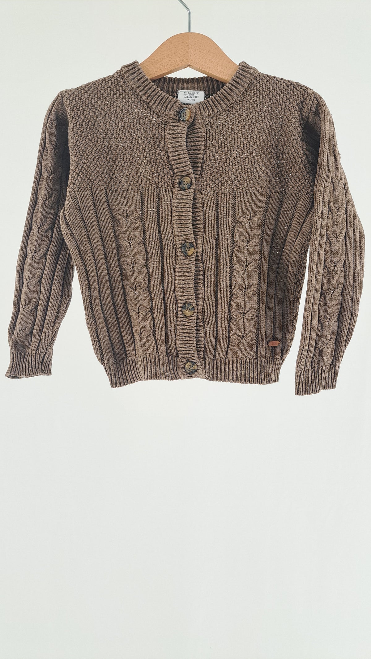 HUST & CLAIRE • KOFTA • TAUPE KABELSTICKAD • STRL. 92