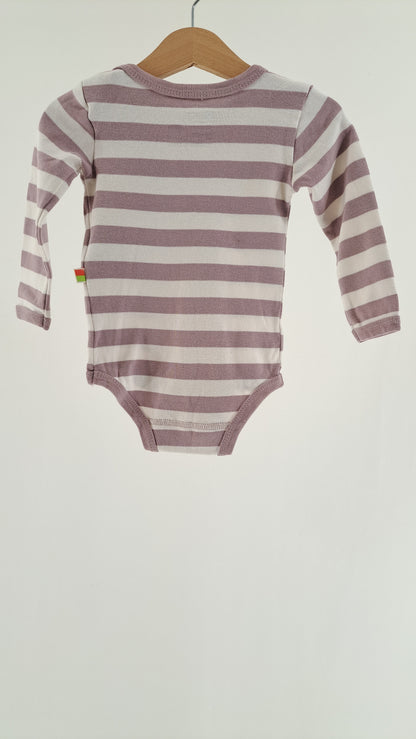 KATVIG • BODY • MAUVE WHITE STRIPE • SIZE 80