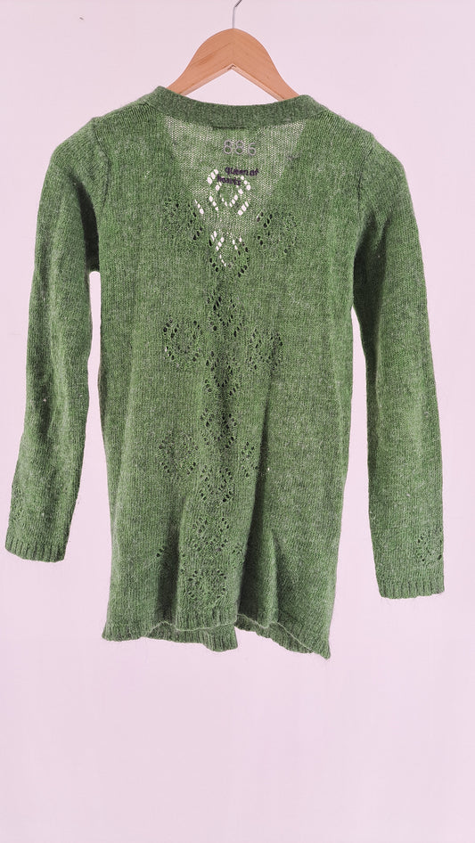 Grøn mønstret Odd Molly cardigan set bagfra