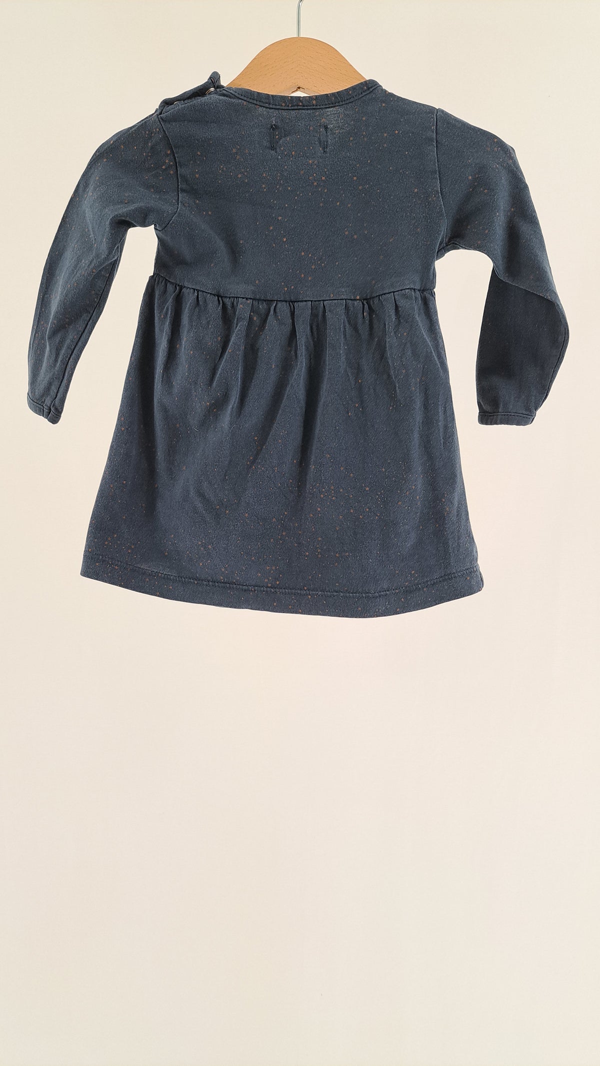KONGES SLØJD • BODY DRESS • STEEL BLUE COPPER DOTS • SIZE 68