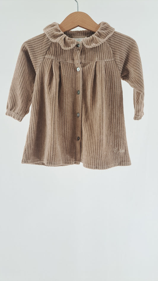 EN FANT • DRESS • TAUPE CORDUROY • SIZE 68