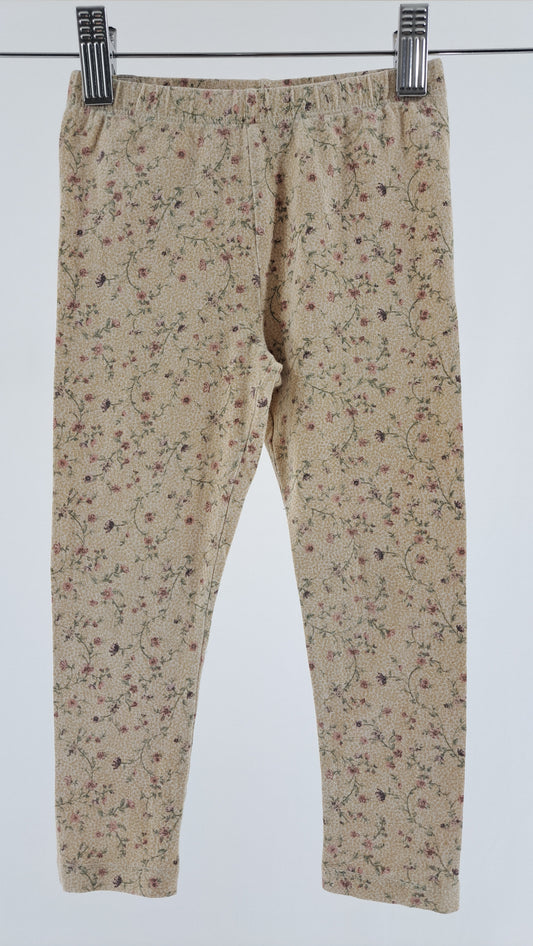 WHEAT • LEGGINGS • SAND FLOWER GARLAND • SIZE 92