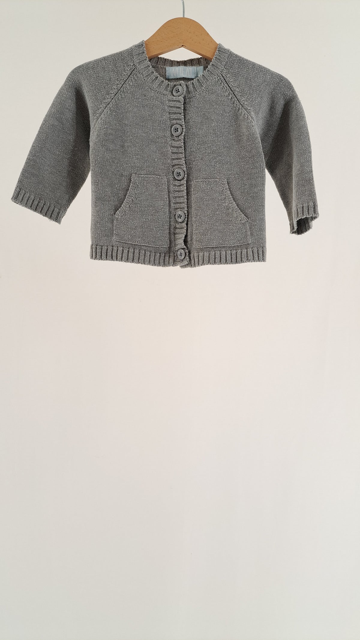 WHEAT • CARDIGAN • GRÅ MELANGE ALBUELAPPER • STR. 68