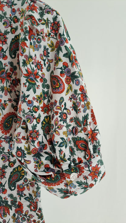 BODEN • KJOLE • HVID PAISLEY/BLOMST PRINT • STR. M