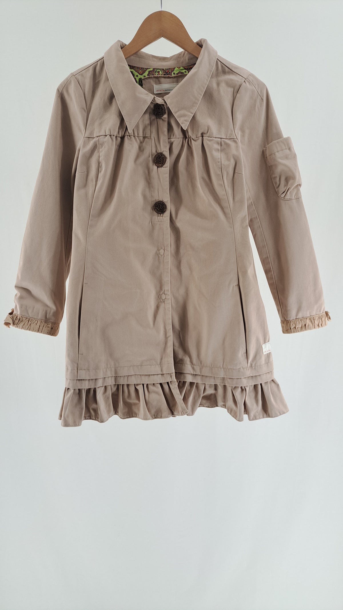 ODD MOLLY • FRAKKE • SANDBEIGE ROSENDETALJER • STR. L