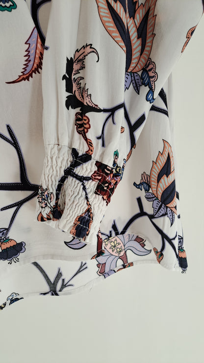 PART TWO • BLOUSE • WHITE FLORAL • SIZE L