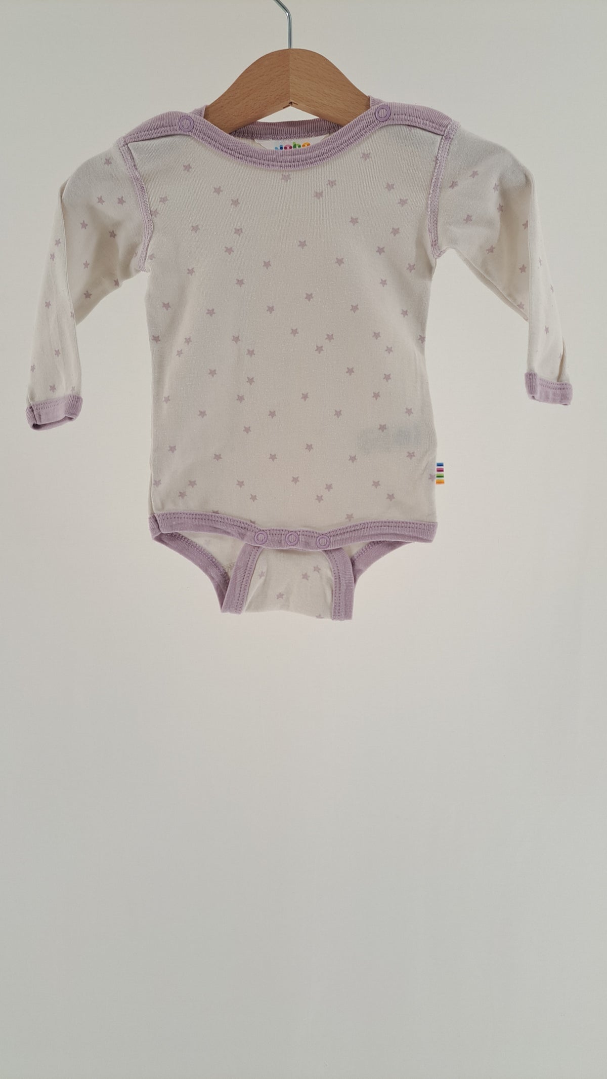 JOHA • BODYSUIT • WHITE/LILAC STAR • SIZE 62