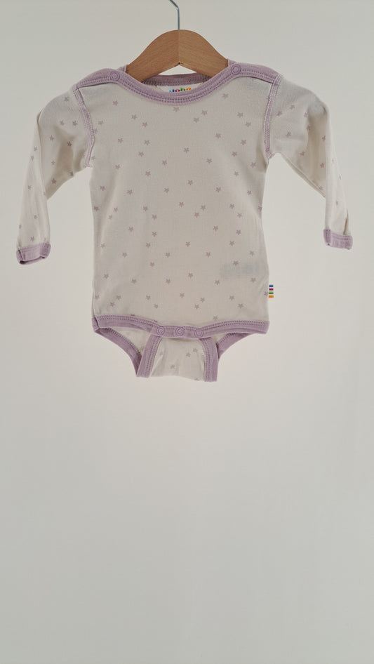 JOHA • BODYSUIT • WHITE/LILAC STAR • SIZE 62