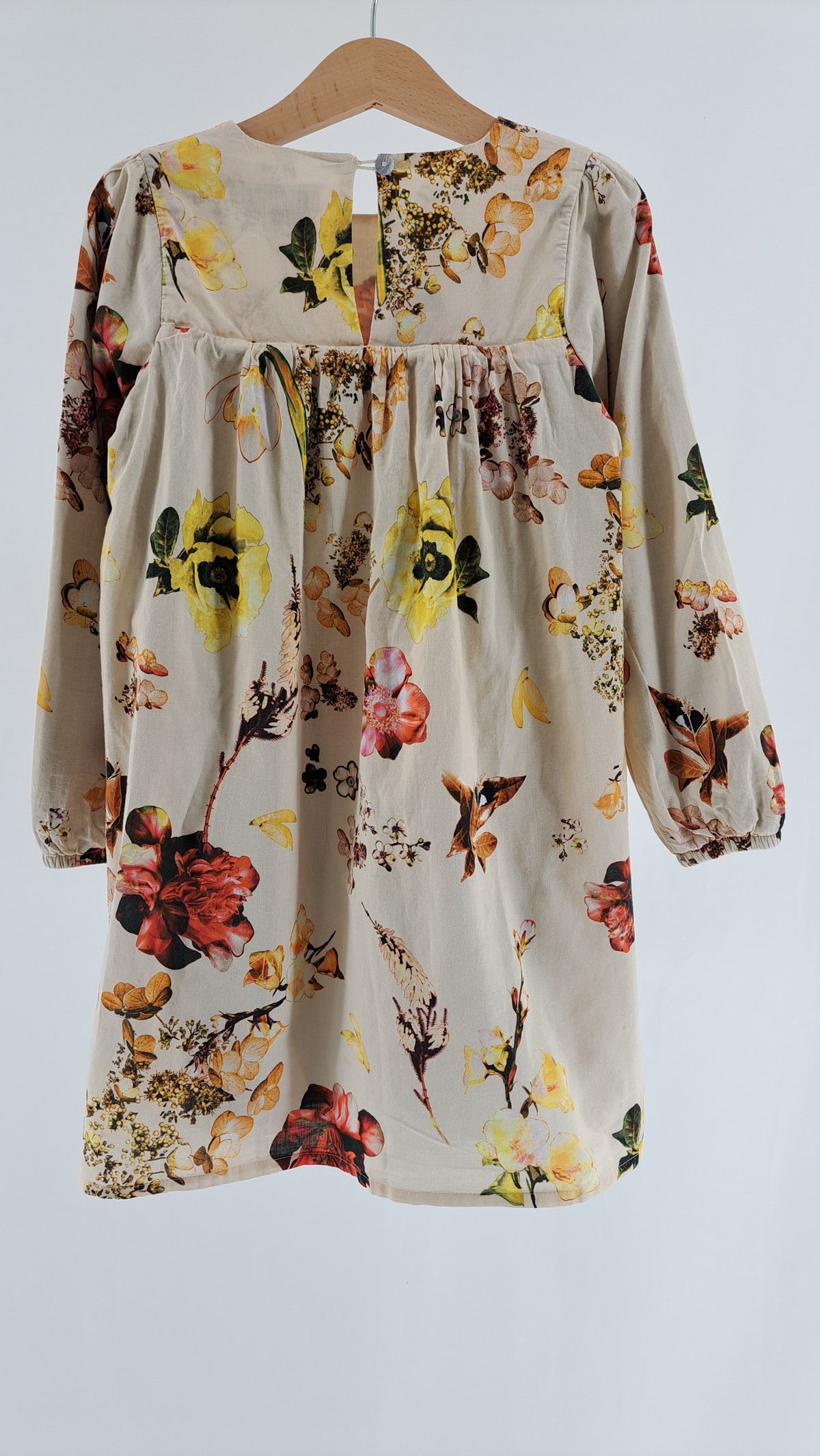 CHRISTINA ROHDE • DRESS • SAND BOTANICAL FLOWER PRINT • SIZE 116