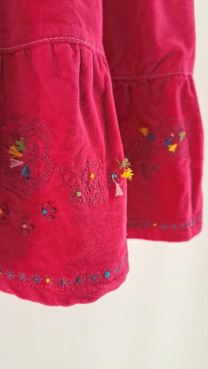 KENZO KIDS • KJOLE • CERISEROSA VELOUR • STR. 80