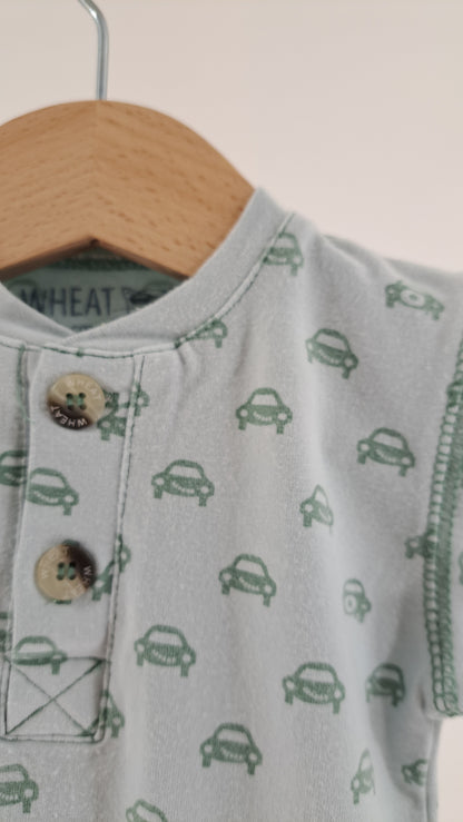 WHEAT • BLUSE • LYSEBLÅ BILPRINT • STR. 62