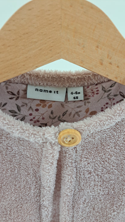 NAME IT • VEST • DUSTY PINK TEDDY • SIZE 68