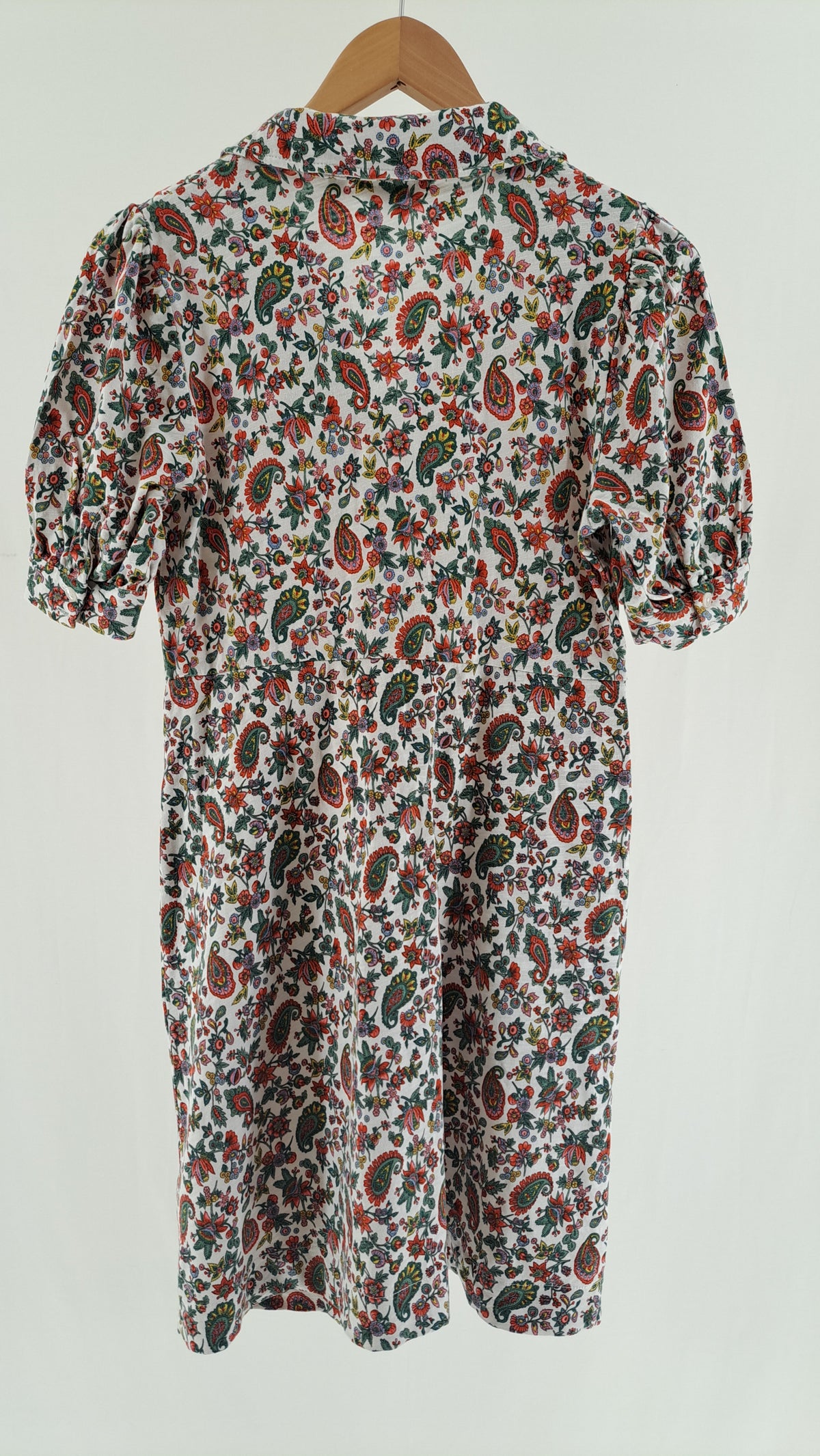 BODEN • KJOLE • HVID PAISLEY/BLOMST PRINT • STR. M