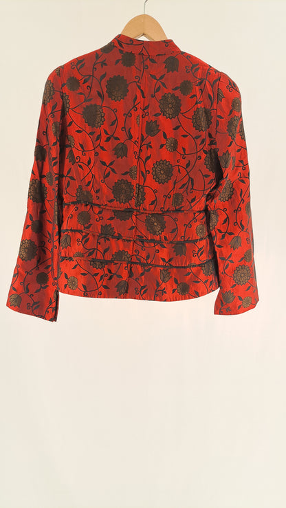 VERA MONT FRANCE • VINTAGE BLAZER • RÖTT BLOMMIGT TRYCK • STORLEK M