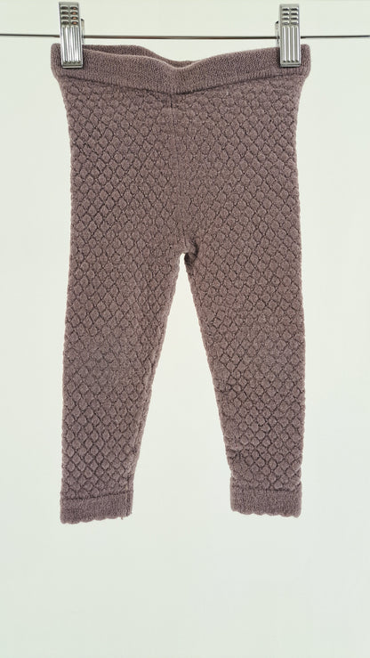 KONGES SLØJD • LEGGINGS • AUBERGINE MERINO ULD • STR. 92