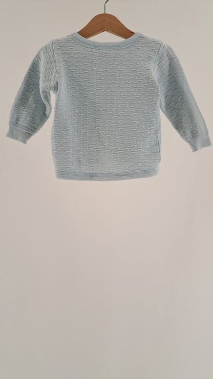 JOHA • CARDIGAN • DUSTY BLUE • SIZE 80