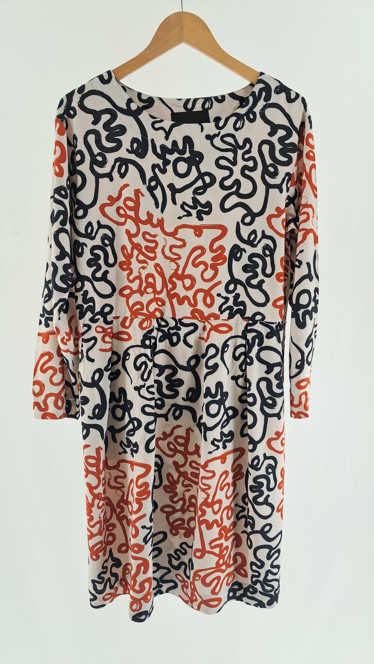 BITTE KAI RAND • KJOLE • BEIGE KOBBER/SORT PRINT • STR. S