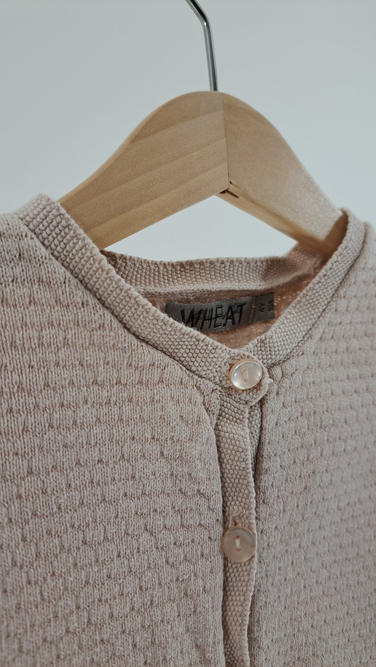 WHEAT • CARDIGAN • PINK • SIZE 104