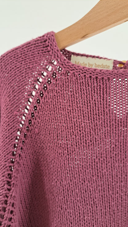 HÅNDSTRIK • SWEATER • GAMMELROSA • STR. 110/116