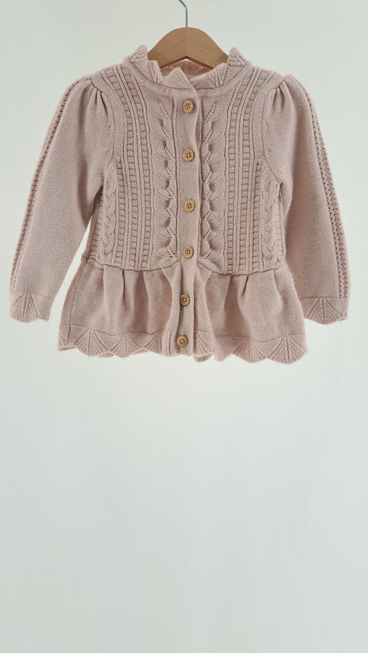 FLIINK • CARDIGAN • PUDDER ROSA STRIK • STR. 92