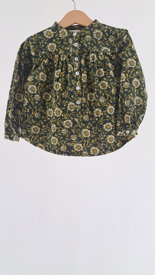MILK COPENHAGEN • BLUS • GRÖN BLOMMIG PRINT • STR. 98/104