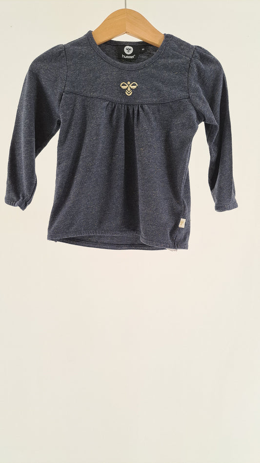 HUMMEL • TRÖJA • MARINBLÅ GLITTER • STORL. 80