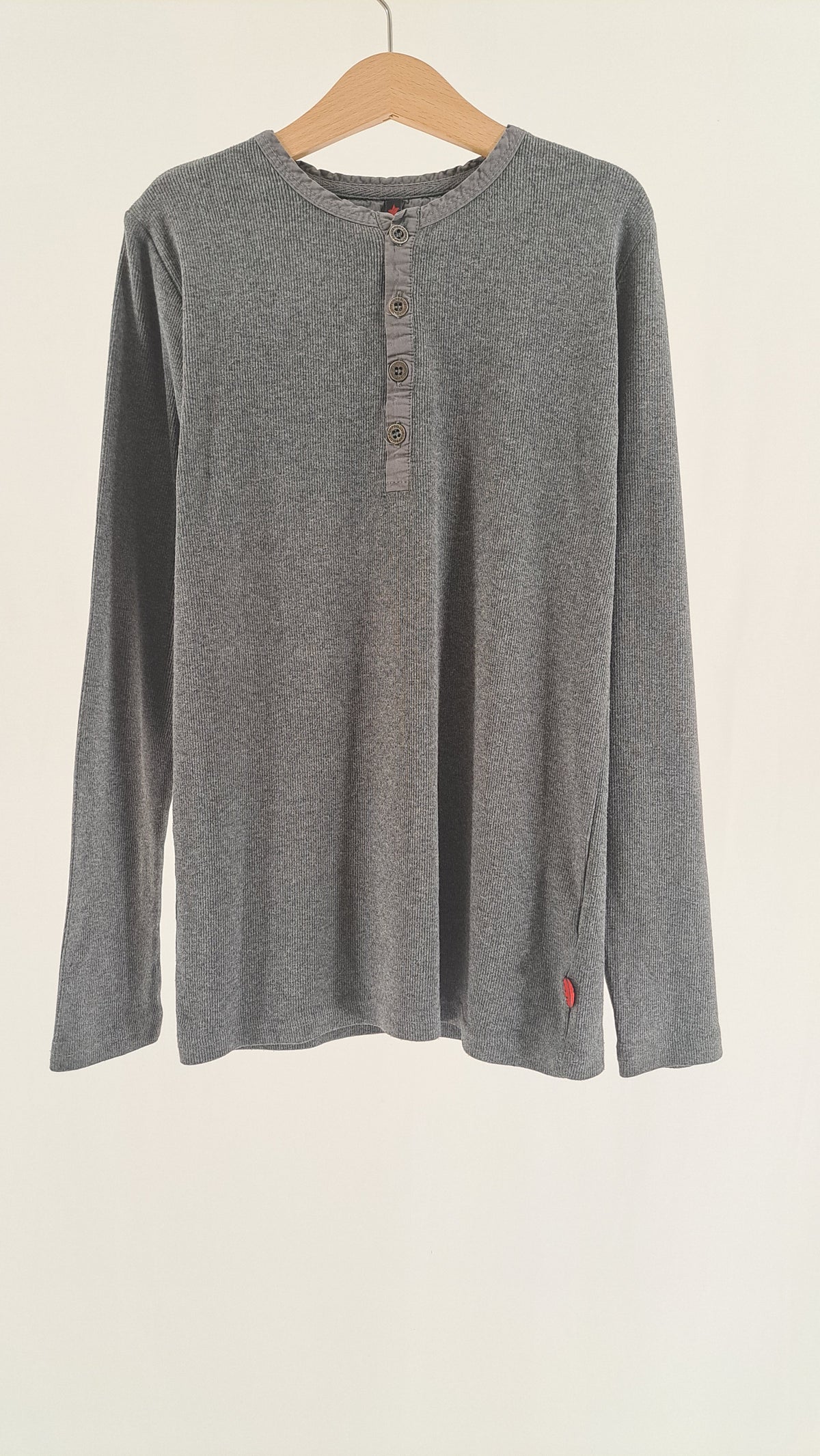 POMP DE LUX • BLUS • GRÅ MELANGE RIBB • STL. 146/152