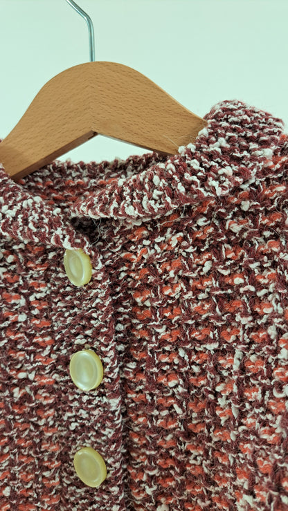 HJEMMESTRIK • CARDIGAN • ROSA BOUCLÉ • STR. 86/92