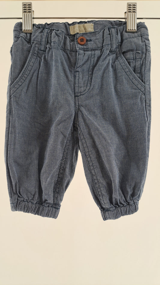 NAME IT • TROUSERS • NAVY CHAMBRAY • SIZE 68