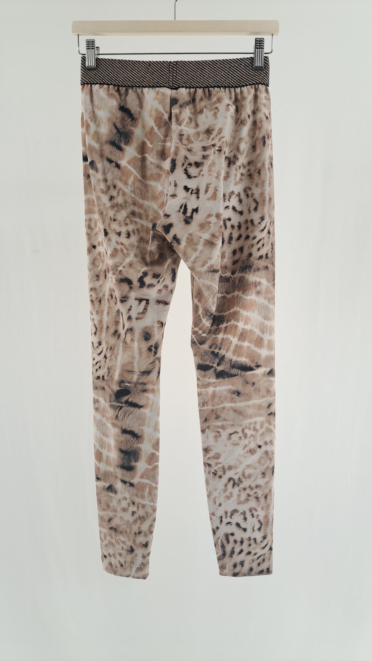 Mønstrede Gustav leggings med elastik i taljen set bagfra