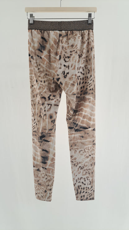 Mønstrede Gustav leggings med elastik i taljen set bagfra