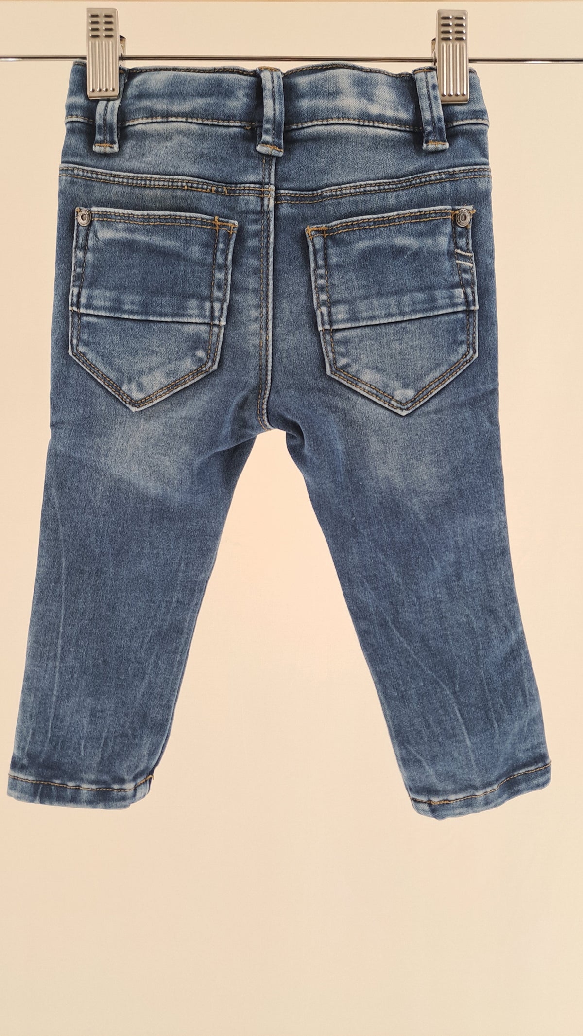 NAME IT • JEANS • BLÅ DENIM STRIBER • STR. 80