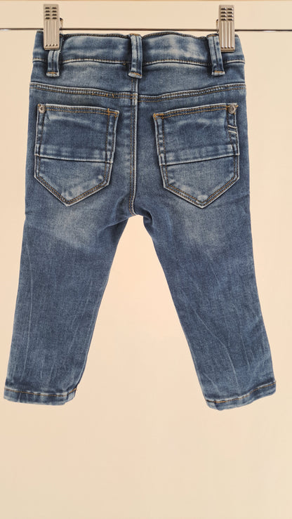 NAME IT • JEANS • BLÅ DENIM STRIBER • STR. 80