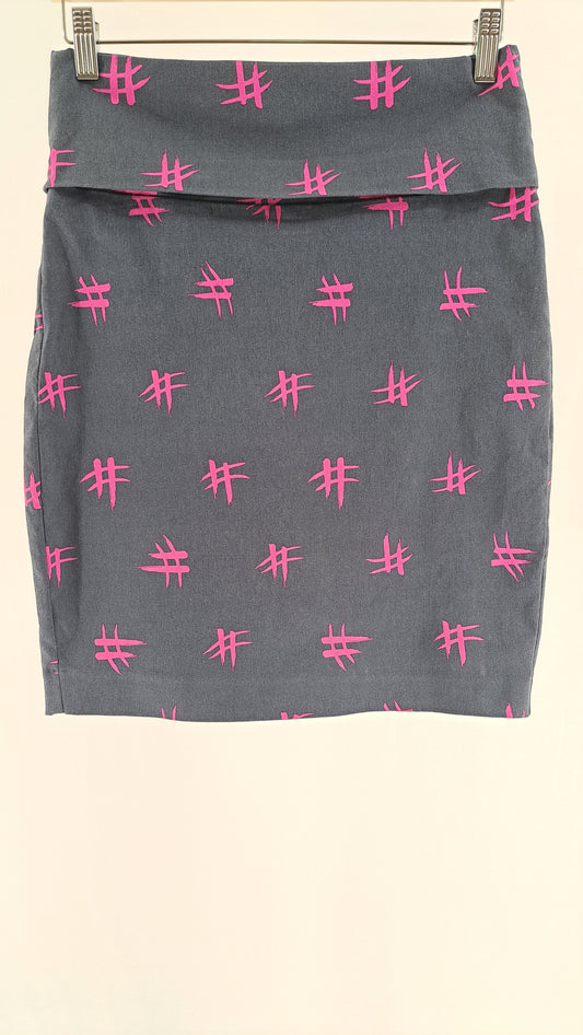 BITTE KAI RAND • NEDERDEL • GRÅ/PINK PRINT • STR. M