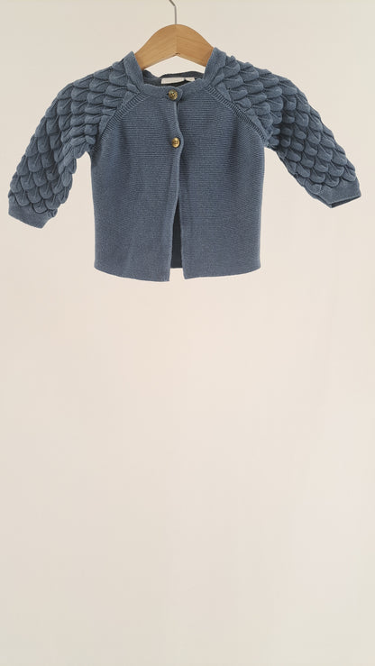 NAME IT • CARDIGAN • STØVET BLÅ • STR. 56