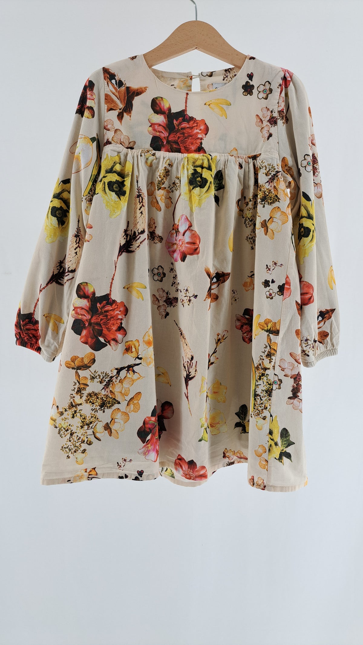 CHRISTINA ROHDE • DRESS • SAND BOTANICAL FLOWER PRINT • SIZE 116