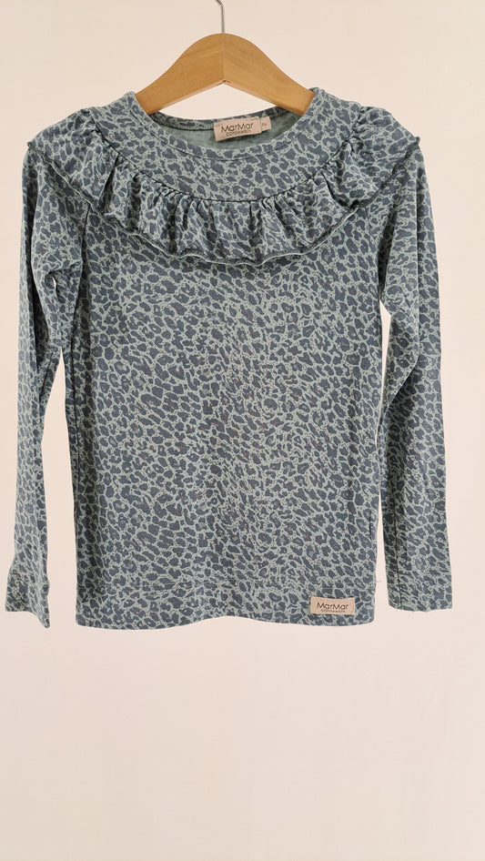 MARMAR COPENHAGEN • BLUSE • BLÅ LEOPARD • STR. 110
